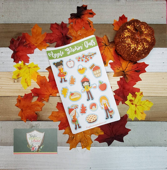 Apple Picking Sticker Sheet, Sweater Weather, Apple Cider, Fall Leaves, Bullet Journal, Planning Stickers, Fall, Colder Weather