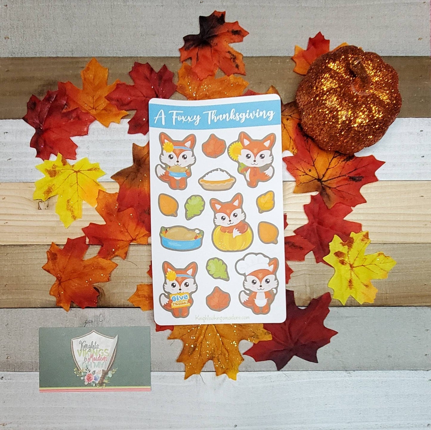 A Foxxy, Thanksgiving Sticker Sheet