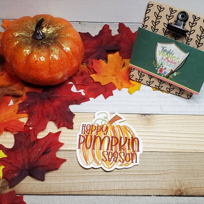 Happy Pumpkin Season, Die Cut Sticker, Teen Sticker, Fall, Autumn, Thanksgiving, Bullet Journal, Planning Stickers, Laptop Sticker, Holiday