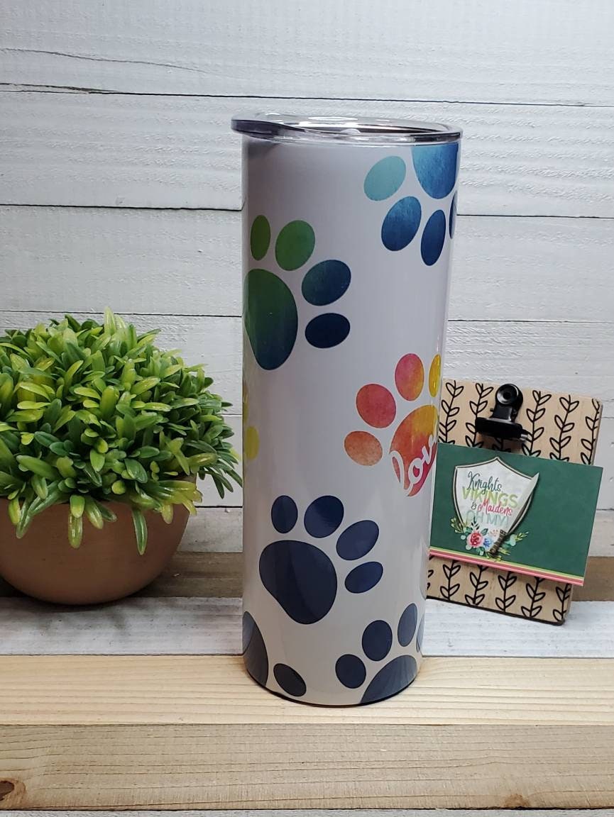 Love Puppy Paws, 20oz Sublimated Steel Tumbler
