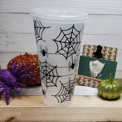 Spiders and Webs, Starbucks Cold Cup with Straw