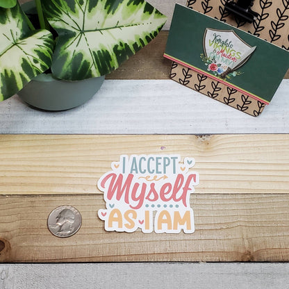 I Accept Myself, Self Love Die Cut Sticker Set, Tween Sticker, Mental Health, Self Love,  Bullet Journal, Planning Stickers, Laptop Sticker