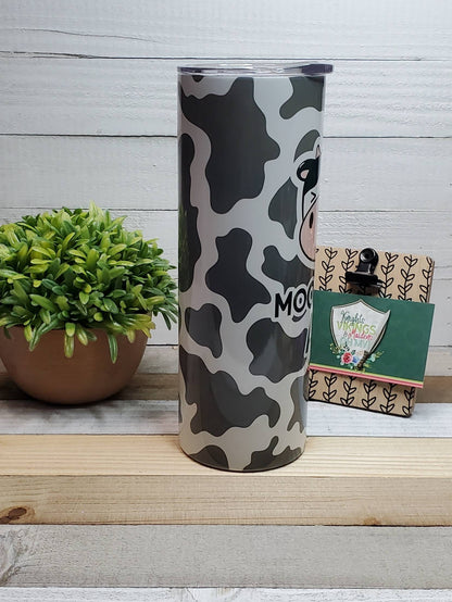 Moooody AF, 20oz Sublimated Steel Tumbler