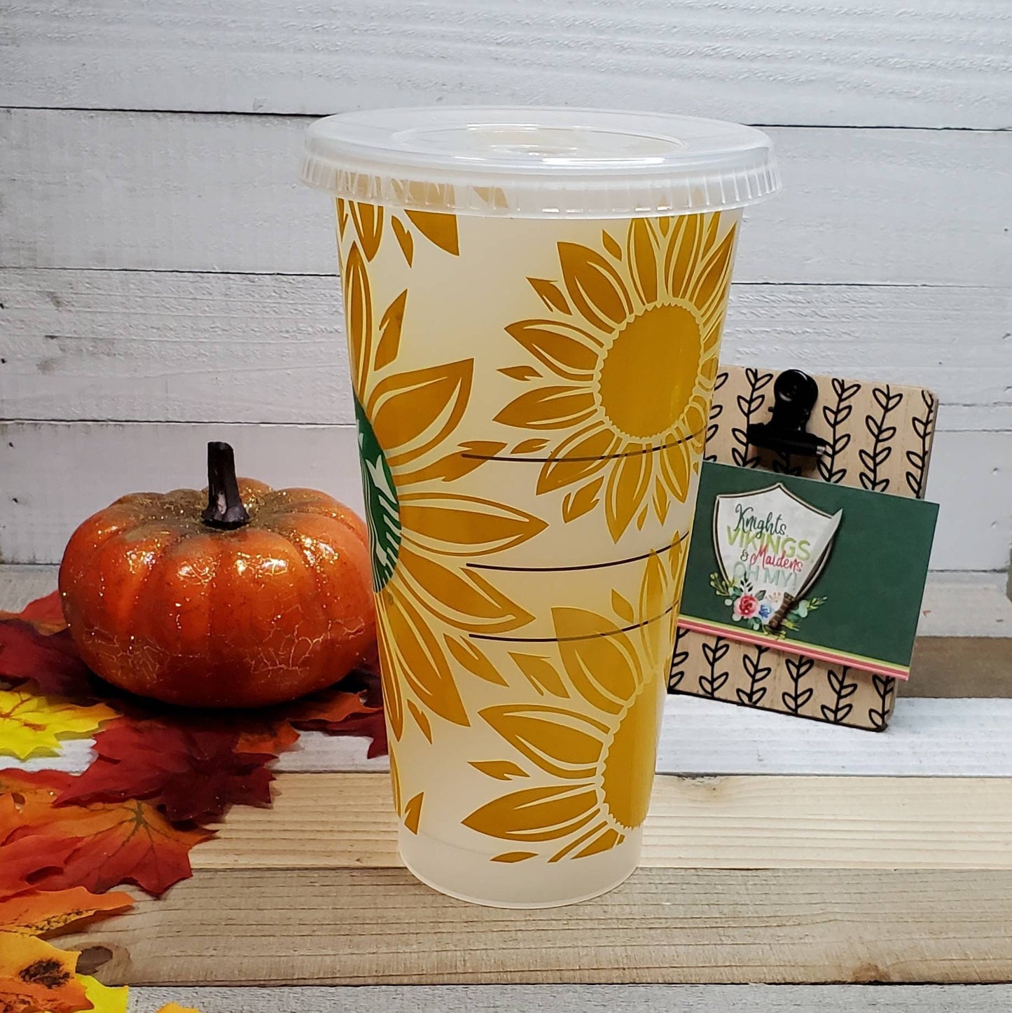 Sunflower, Starbucks Cold Cup with Straw