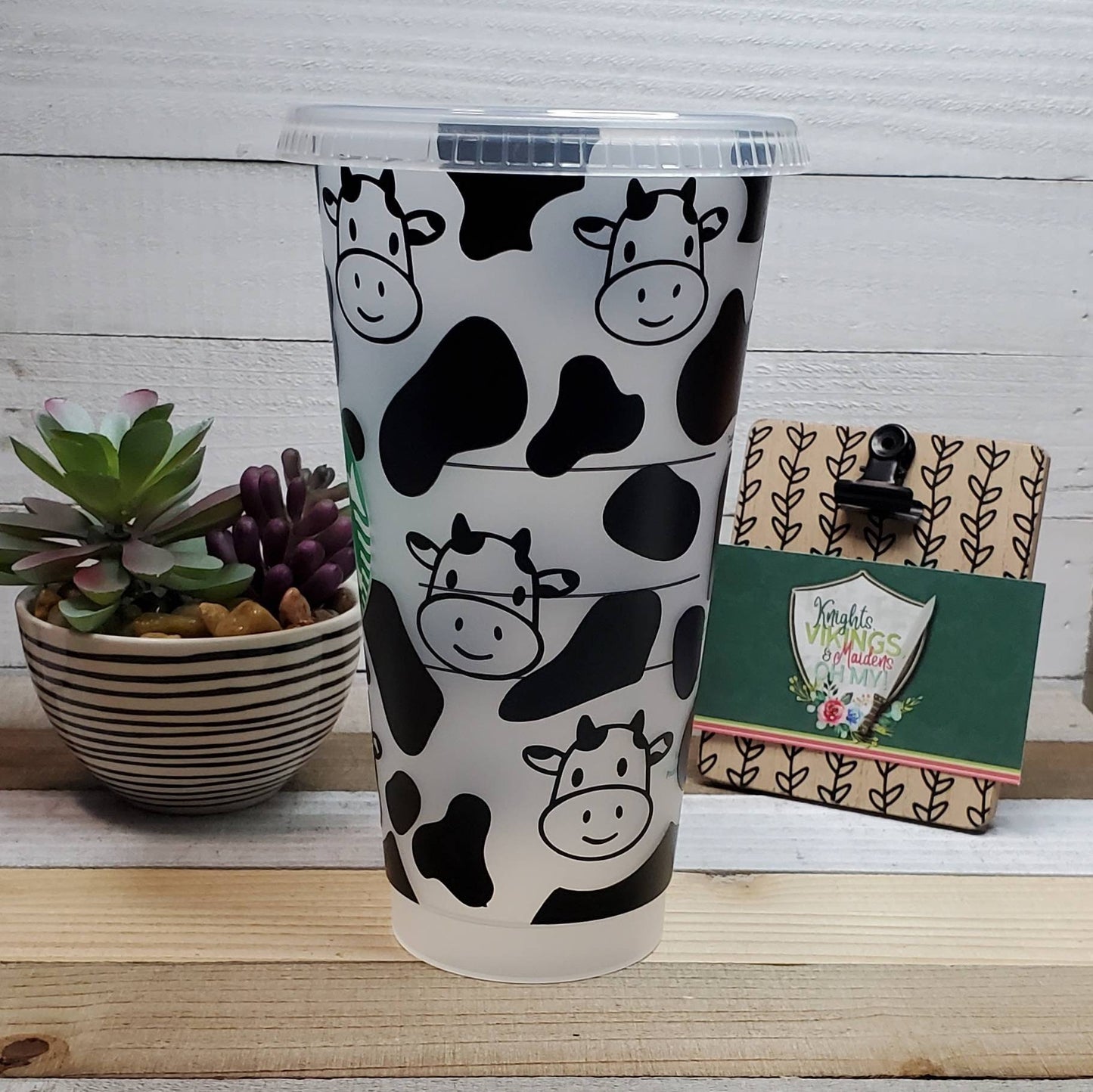 Cow, Starbucks Cold Cup with Straw