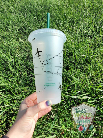 AirPlanes Cup, Starbucks Cold Cup with Straw