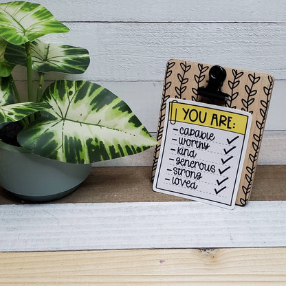 You are, Die Cut Sticker, Tween Sticker, Mental Health, Self Love,  Bullet Journal, Planning Stickers, Laptop Sticker, Strong, Loved, Worthy