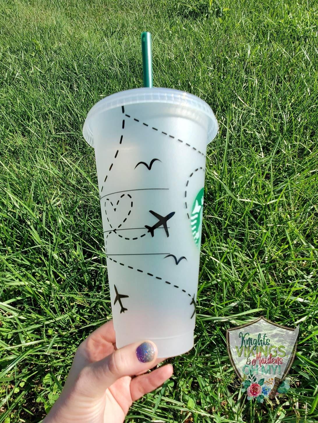 AirPlanes Cup, Starbucks Cold Cup with Straw