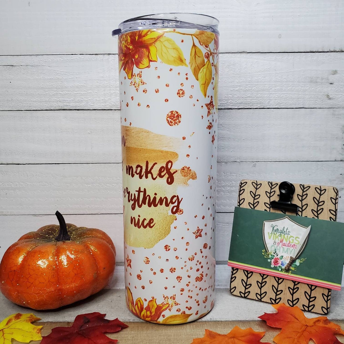 Pumpkin Spice, 20oz Sublimated Steel Tumbler