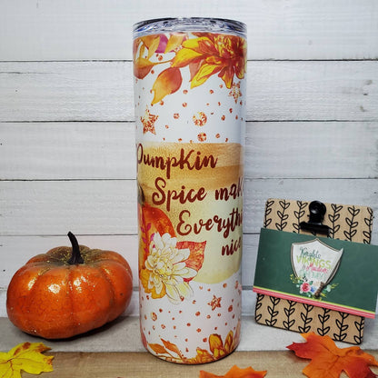 Pumpkin Spice, 20oz Sublimated Steel Tumbler