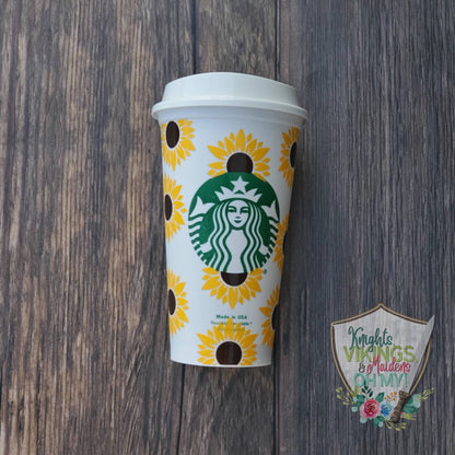 Sunflower Hot Cup, 16oz Starbucks Hot Cup