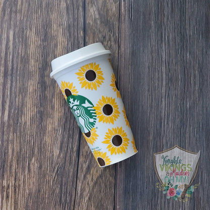 Sunflower Hot Cup, 16oz Starbucks Hot Cup