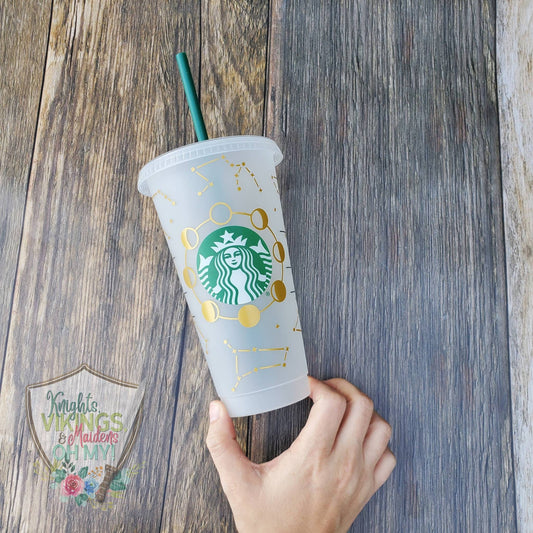 Astrology Cold Cup, Starbucks Cold Cup with Straw