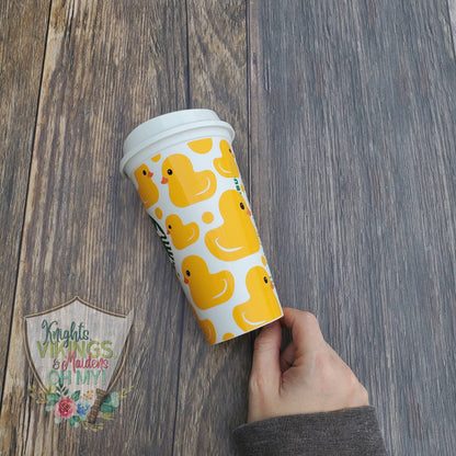 Yellow Duck Hot Cup, 16oz Starbucks Hot Cup