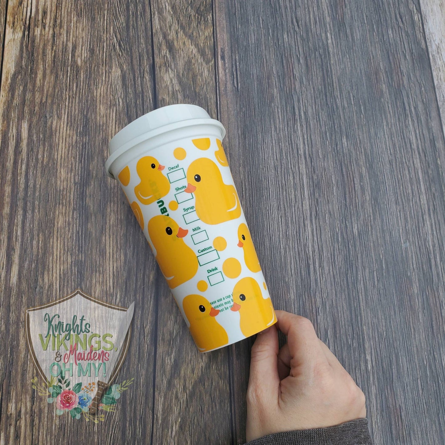 Yellow Duck Hot Cup, 16oz Starbucks Hot Cup