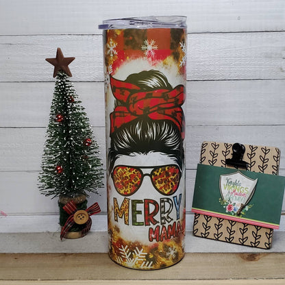 Merry Momma, 20oz Sublimated Steel Tumbler