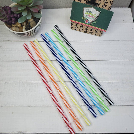 Striped Reusable Straw Add On, Your Choice of One Straw, Reusable, Sustainable, BPA Free, Plastic Straw, Striped Straw, Tumbler, Cold Cup