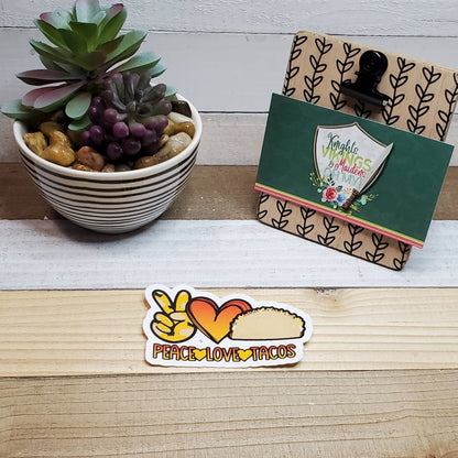 Peace Love Taco Tuesday Set , Die Cut Sticker, Novelty Sticker, Love Sticker,  Bullet Journal, Planning Stickers, Laptop Sticker,