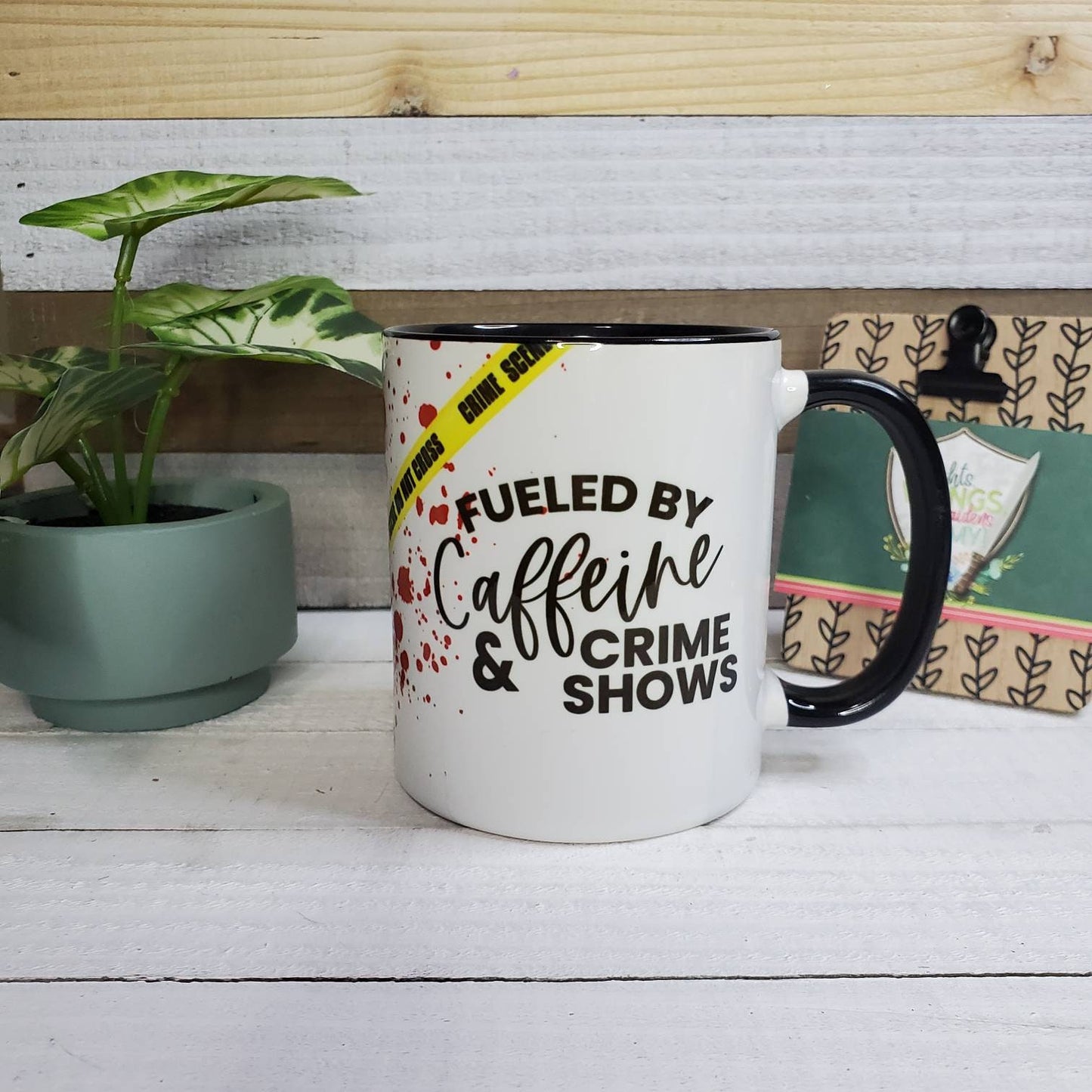 Fueled by Caffeine and Crime Shows, Your Choice in Mug Color and Size, True Crime, Documentaries, Coffee Lover, Coffee Mug, Gift for Friends