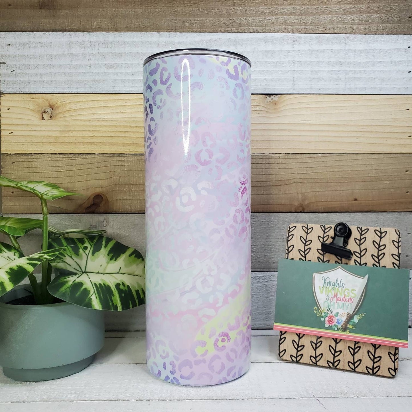 Pastel Rainbow Cheetah, Leopard, Milky Way, 20oz Sublimated Steel Tumbler