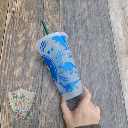 Boy Dinosaur Cup, Starbucks Cold Cup with Straw