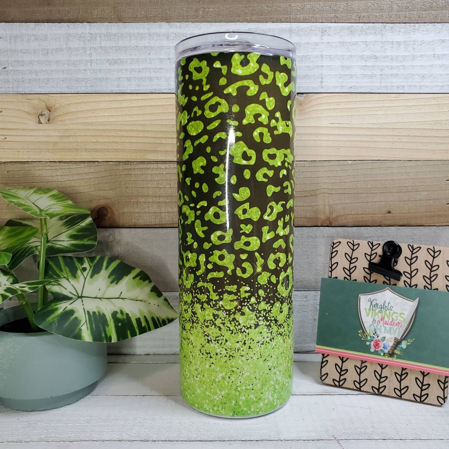 PREORDER Your Favorite Dupe Tumbler - Lime Leopard