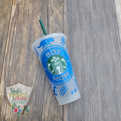 Boy Dinosaur Cup, Starbucks Cold Cup with Straw