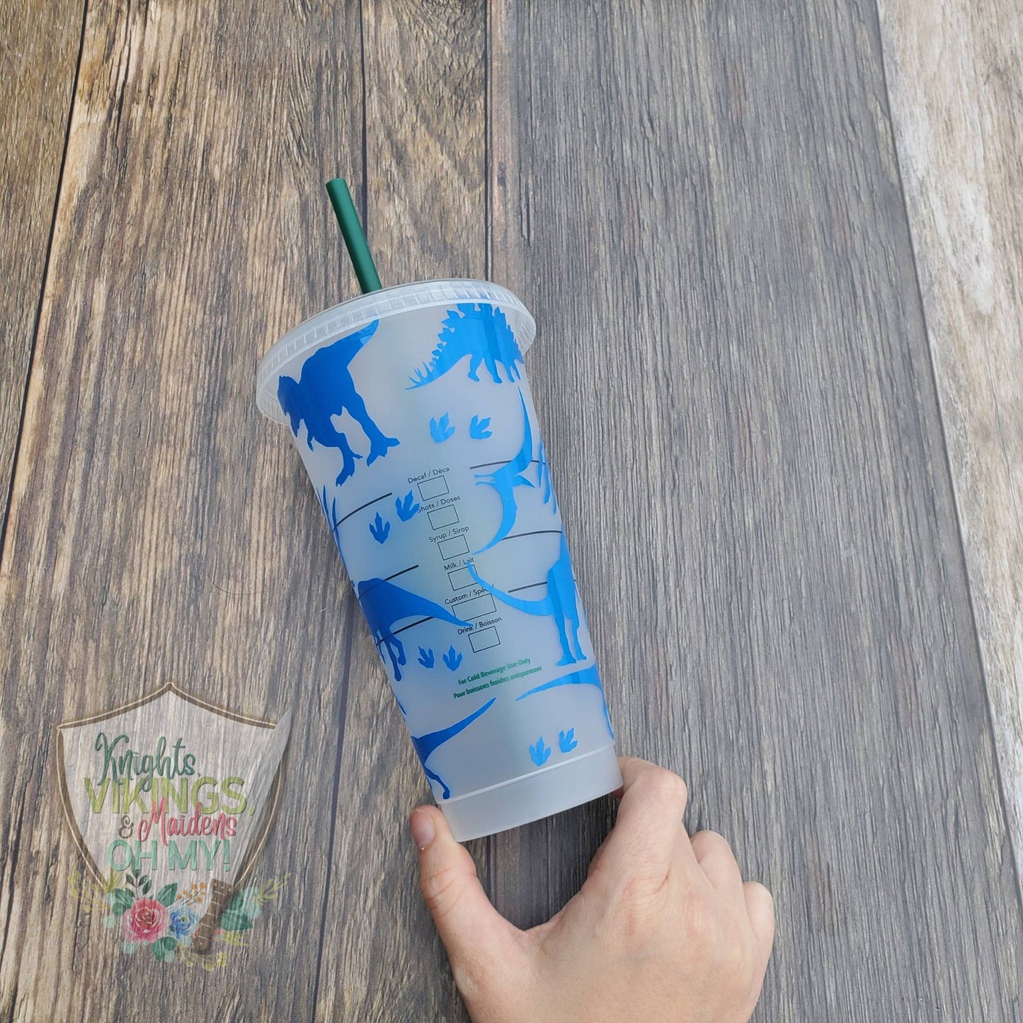 Boy Dinosaur Cup, Starbucks Cold Cup with Straw
