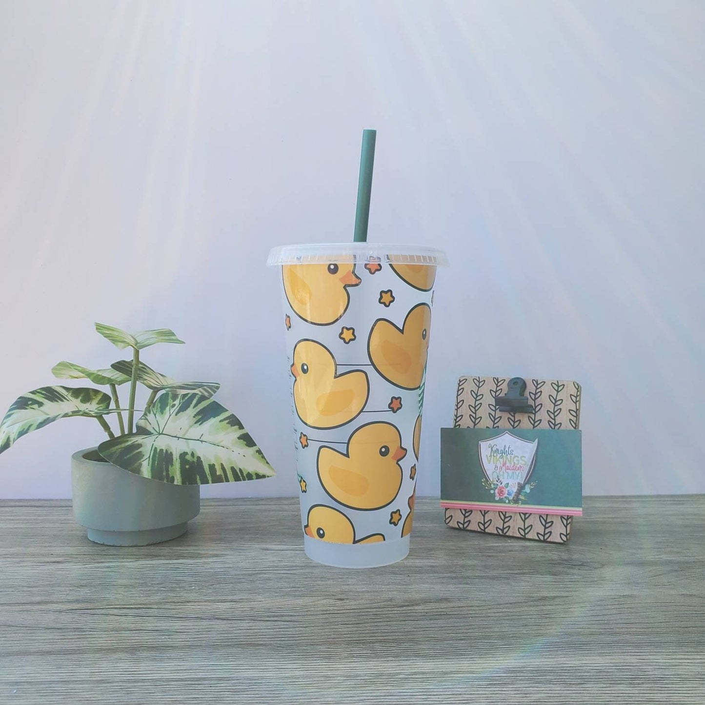 Yellow Duck Cold Cup, Starbucks Cold Cup with a Straw