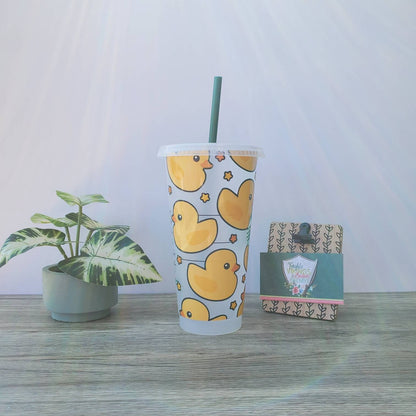 Yellow Duck Cold Cup, Starbucks Cold Cup with a Straw