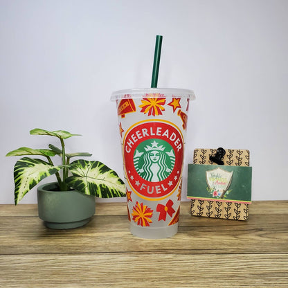 Cheerleader Fuel, Cold Cup, Starbucks Cold Cup with a Straw