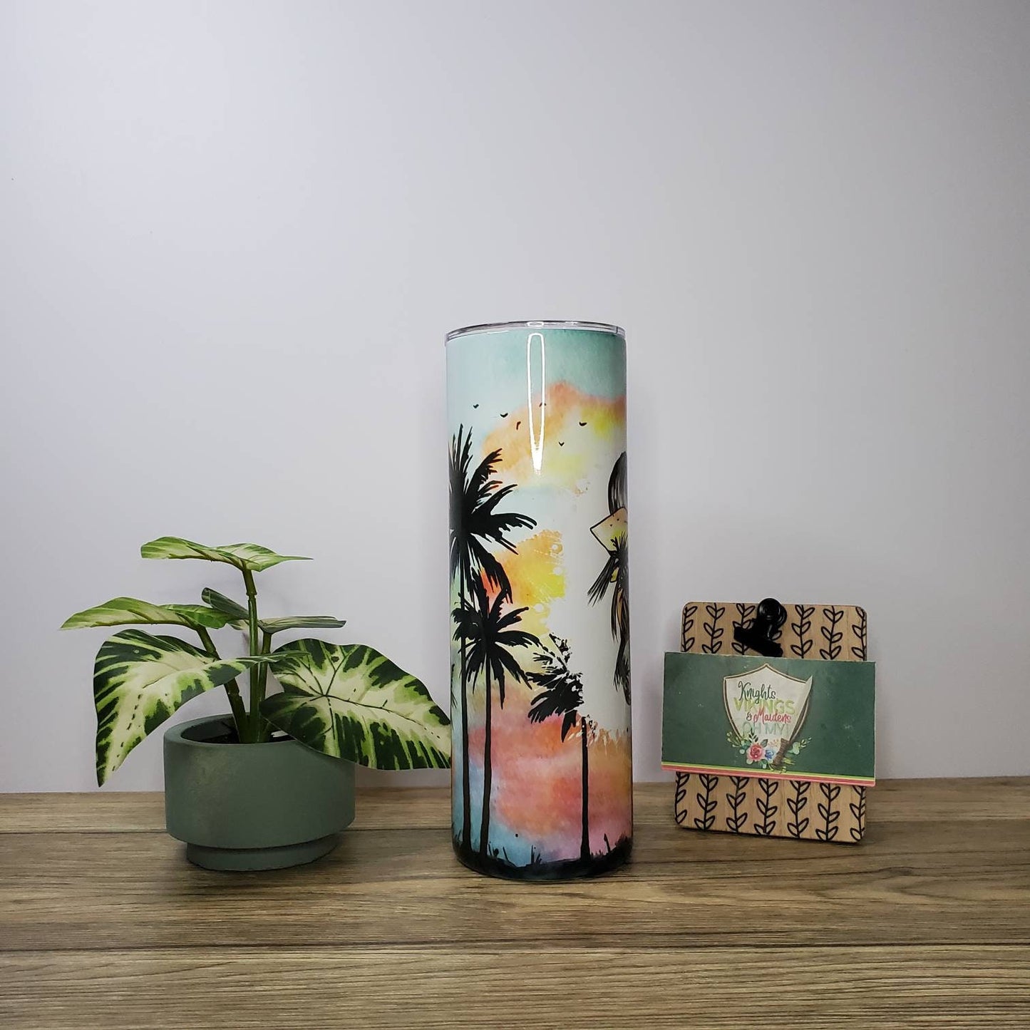 Beach Sunset Bun, 20oz Sublimated Steel Tumbler