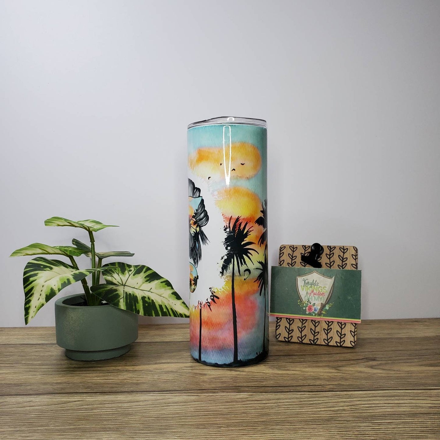 Beach Sunset Bun, 20oz Sublimated Steel Tumbler