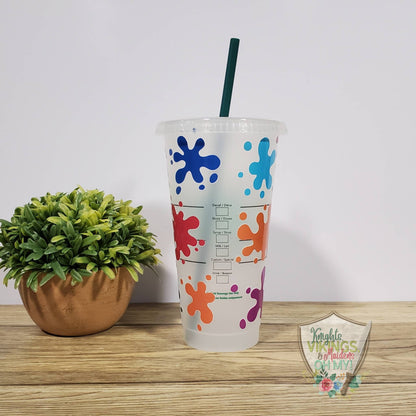 Art Love and Coffee, Starbucks Cold Cup with Straw