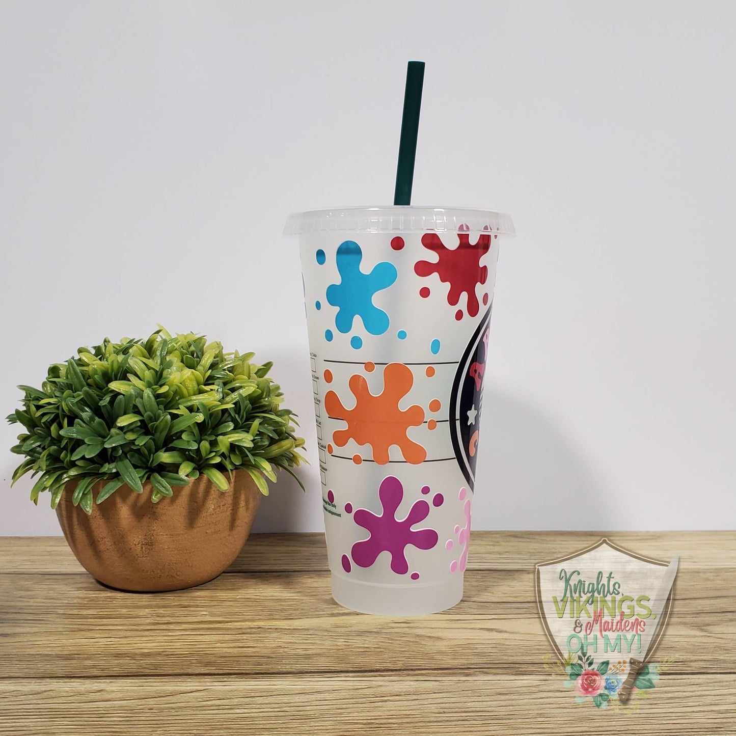 Art Love and Coffee, Starbucks Cold Cup with Straw