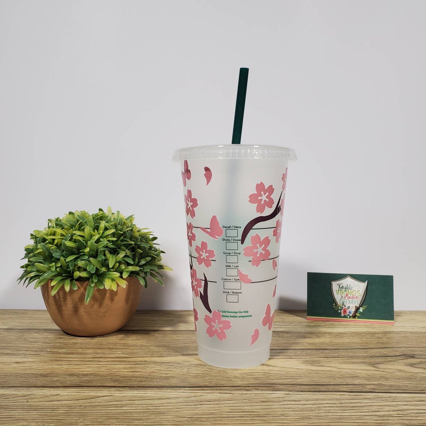 Cherry Blossom, Starbucks Cold Cup with a Straw