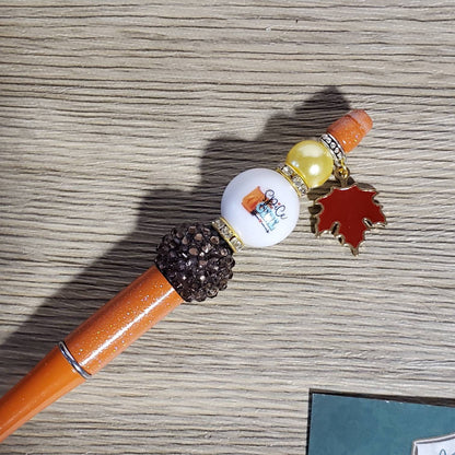 Pumpkin Spice Pens, Spice Girl, Bubblegum Beaded Ballpoint Pen