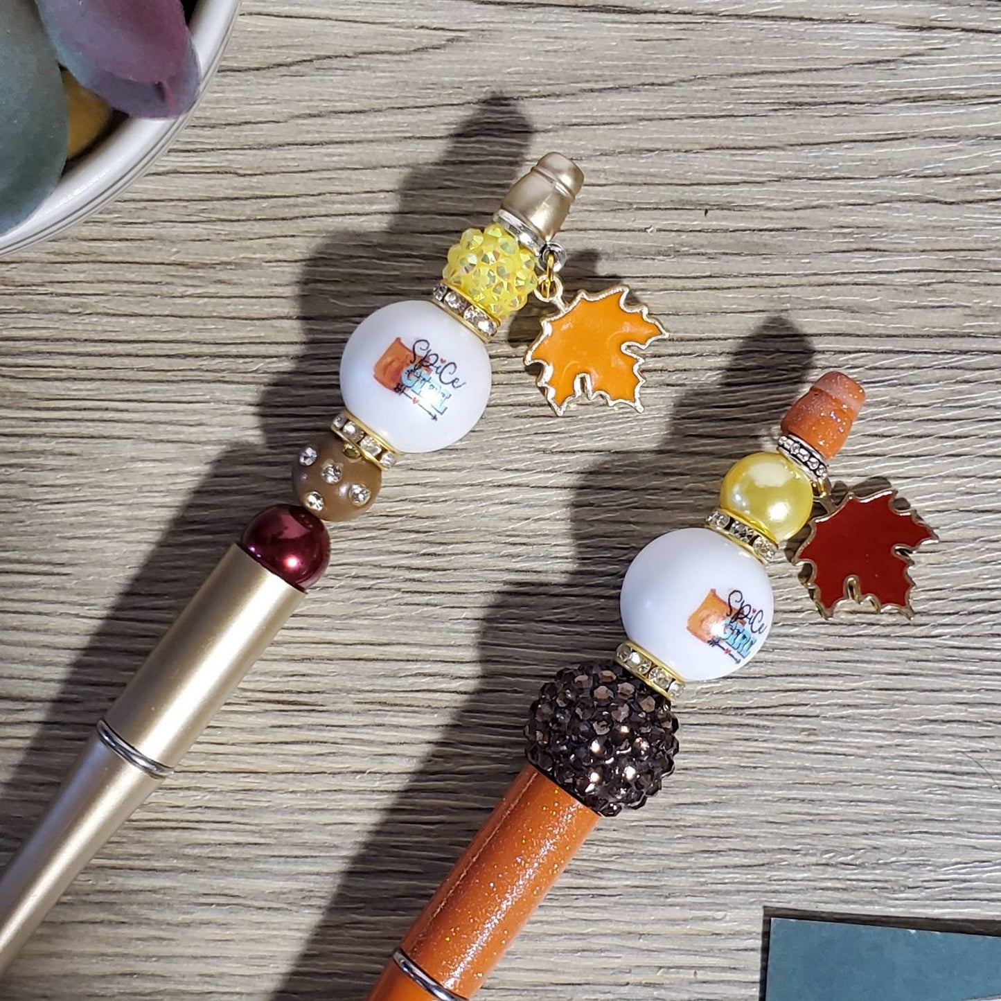 Pumpkin Spice Pens, Spice Girl, Bubblegum Beaded Ballpoint Pen