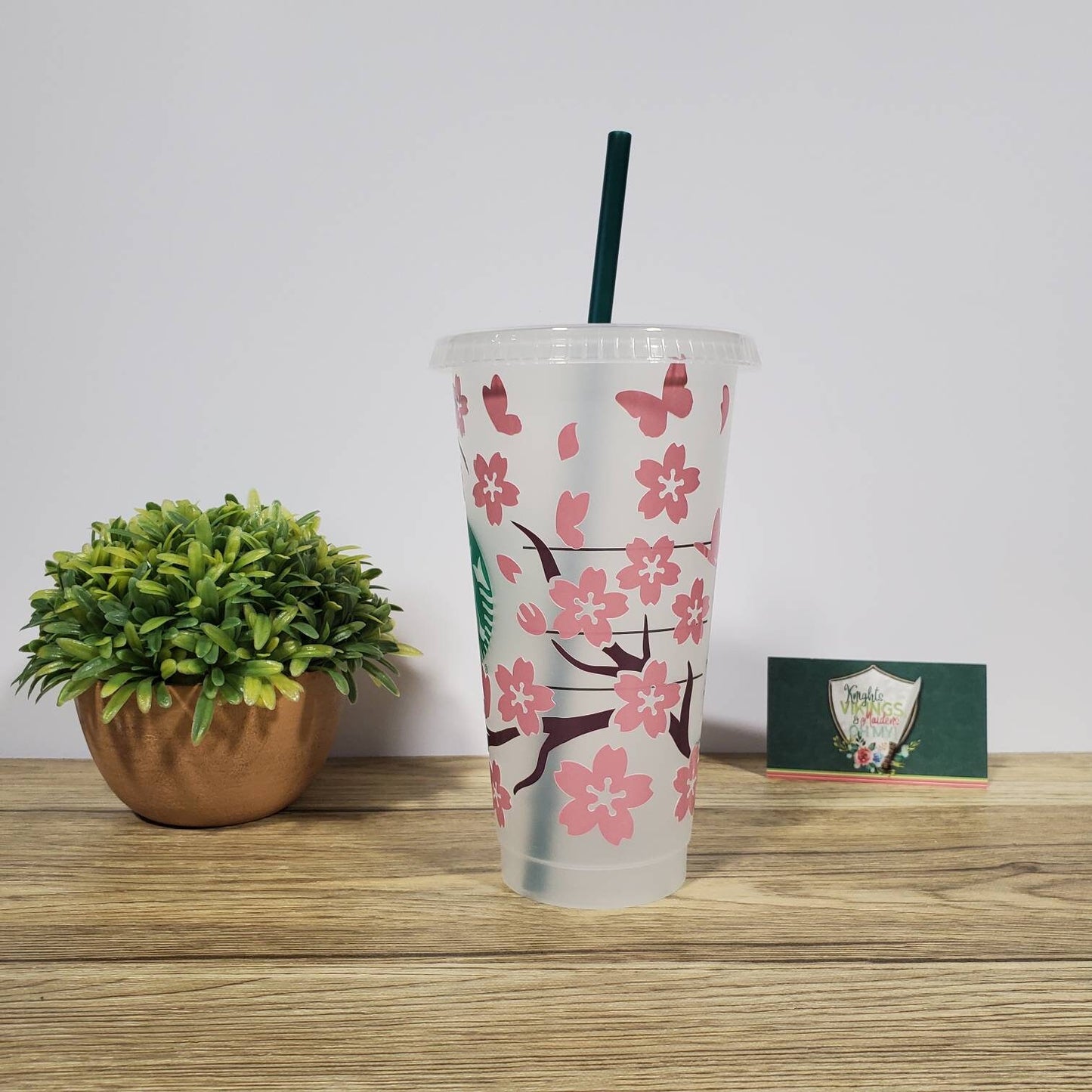 Cherry Blossom, Starbucks Cold Cup with a Straw