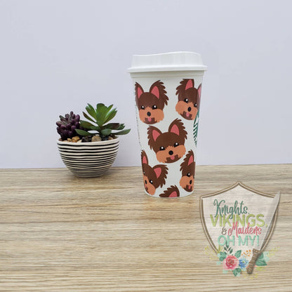 Yorkie Hot Cup, 16oz Starbucks Hot Cup