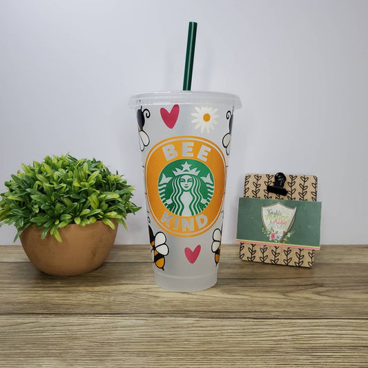 Bee Kind Cold Cup, Starbucks Cold Cup with a Strawr