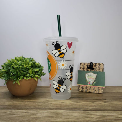 Bee Kind Cold Cup, Starbucks Cold Cup with a Strawr