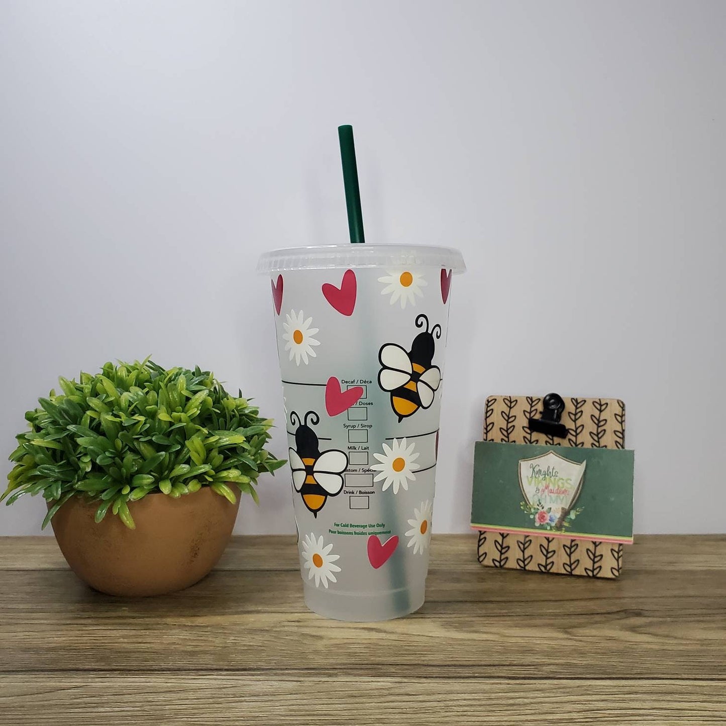 Bee Kind Cold Cup, Starbucks Cold Cup with a Strawr