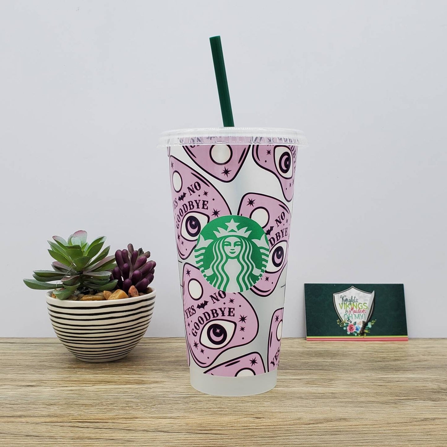 Planchette, Starbucks Cold Cup with Straw