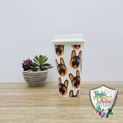 German Shepherd, 16oz Starbucks Hot Cup