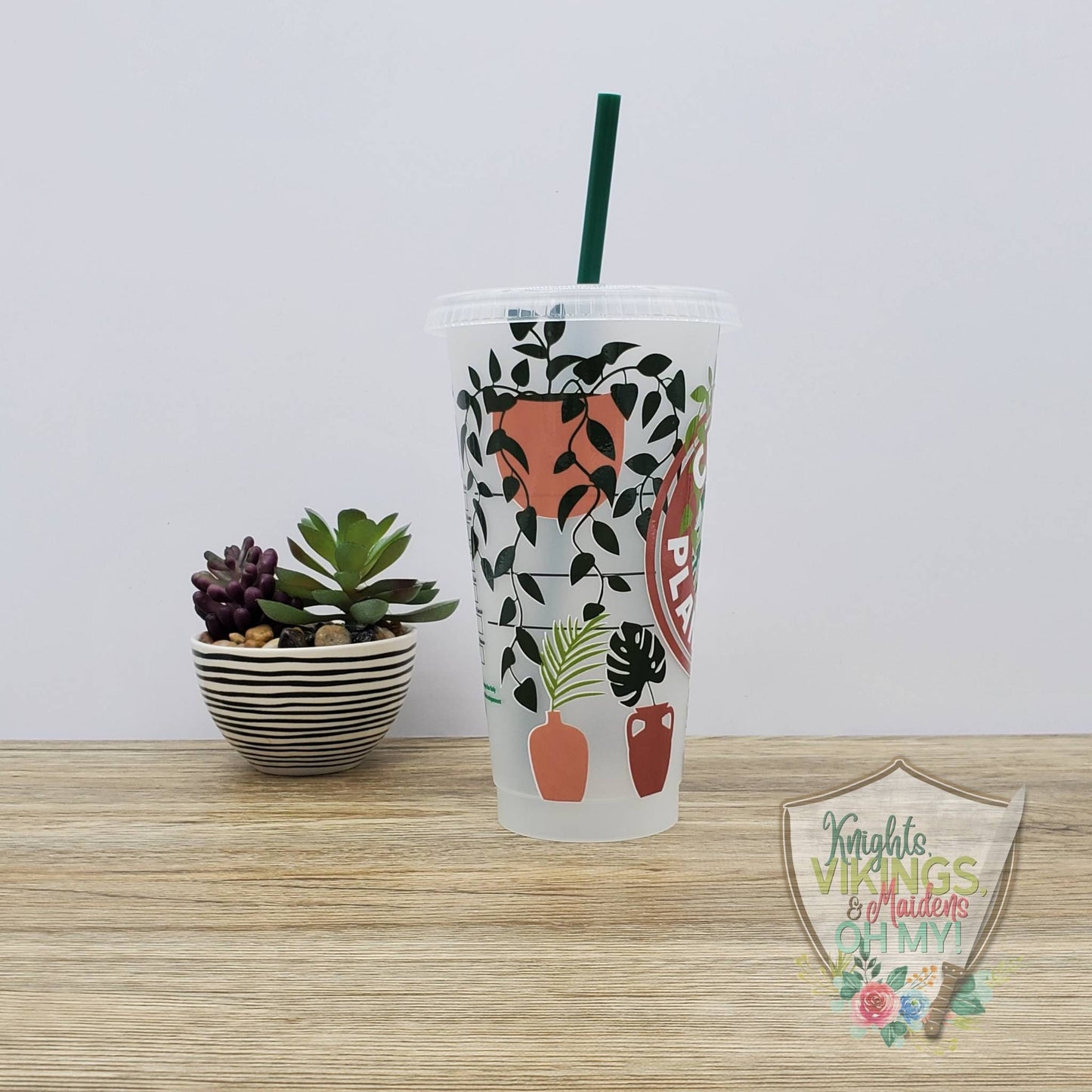 Cold Cup + Straw | Coffee Plant Logo