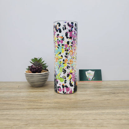 Resting Bitch Face, Paint Splatter Print, 20oz Sublimated Steel Tumbler