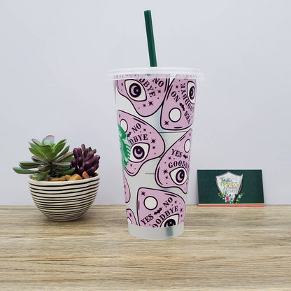 Planchette, Starbucks Cold Cup with Straw