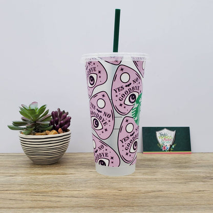 Planchette, Starbucks Cold Cup with Straw