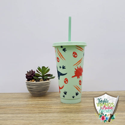 Dinosaur Cold Cup, Cold Cup with a Straw